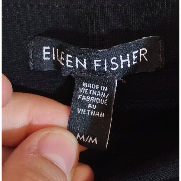 Eileen Fisher Women's M Black Pull On Skirt Fashion Designer Careerwear - Picture 2 of 6